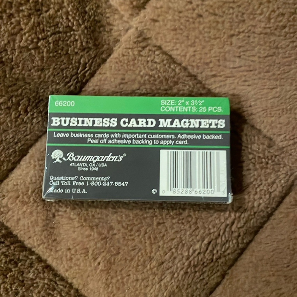Business card magnets